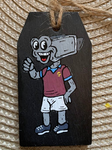 Hanging Slate Hammer (in colours of West Ham)